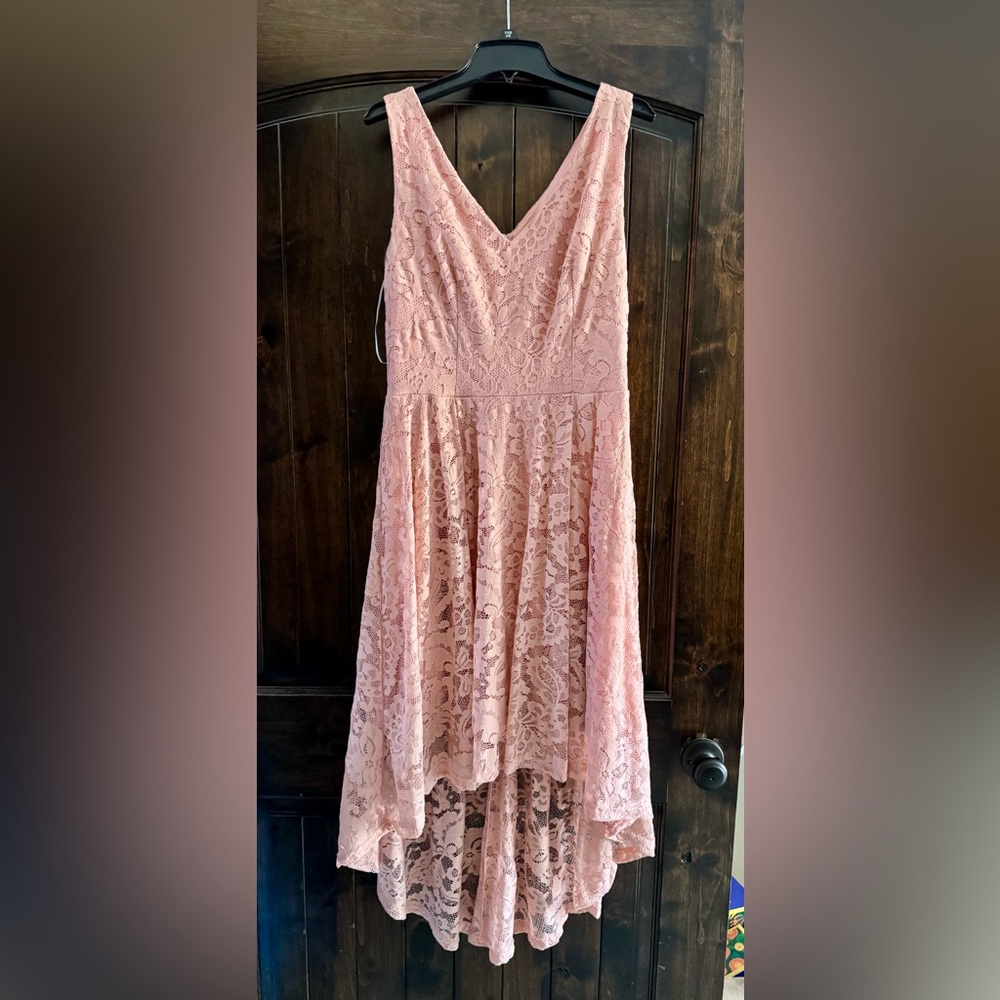 Elegant Pink Lace Dress